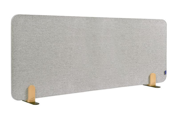 Divisória de mesa acústica Legamaster ELEMENTS 60x160cm cinza calmo incl. 2 suportes, 7-209832
