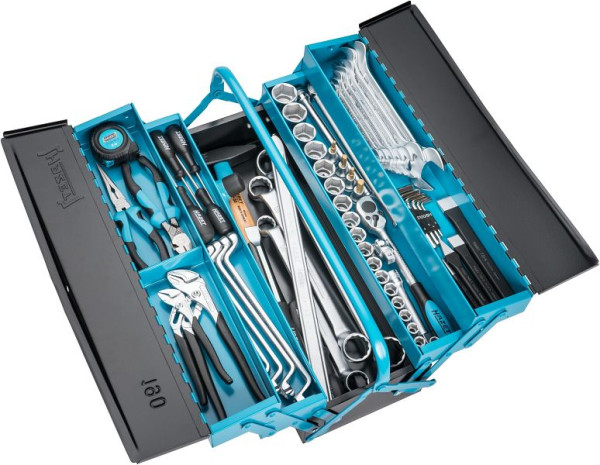 Caixa de ferramentas de metal Hazet com variedade, número de ferramentas: 80, 190/80