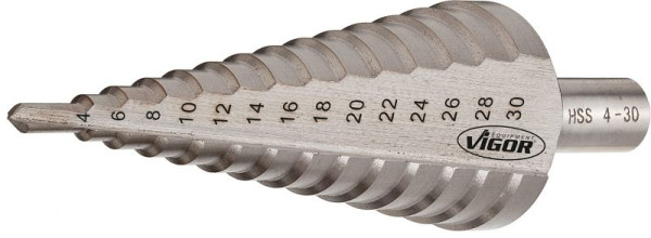 Wiertło stopniowe VIGOR HSS, 4 - 30 mm, V2396