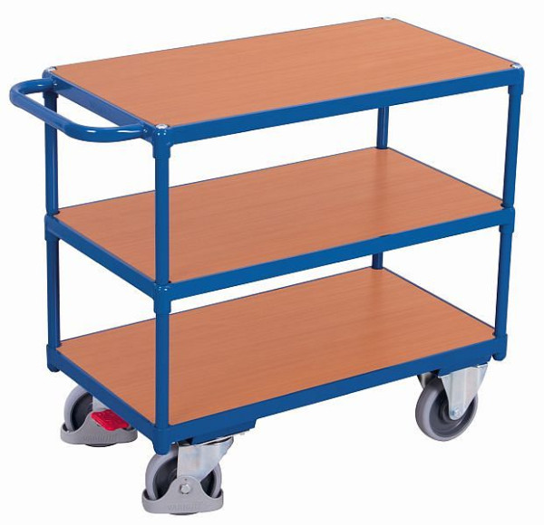 Ciężki wózek stołowy VARIOfit z 3 powierzchniami ładunkowymi, wymiary zewnętrzne: 1040 x 500 x 880 mm (szer. x gł. x wys.), sw-500.650