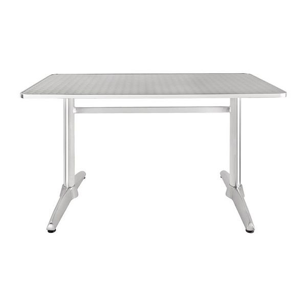 Μπολερό ορθογώνιο τραπέζι από ανοξείδωτο ατσάλι 120 x 60cm, U432