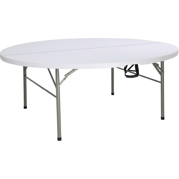 Stół składany okrągły Bolero biały 183cm, HC270