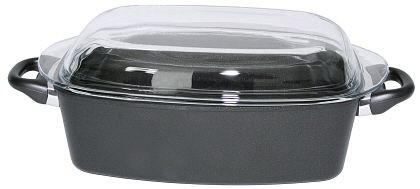Contacto braadpan, rechthoekig 33 cm gegoten aluminium met antiaanbaklaag, 5502/330