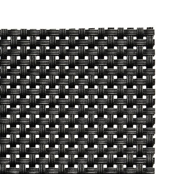 Jogo americano APS - preto, 45 x 33 cm, PVC, faixa estreita, embalagem de 6, 60012