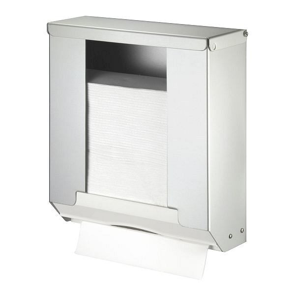 Air Wolf papieren handdoekdispenser voor verborgen installatie, Omicron II-serie, H x B x D: 324 x 285 x 118 mm, geanodiseerd aluminium, 35-756