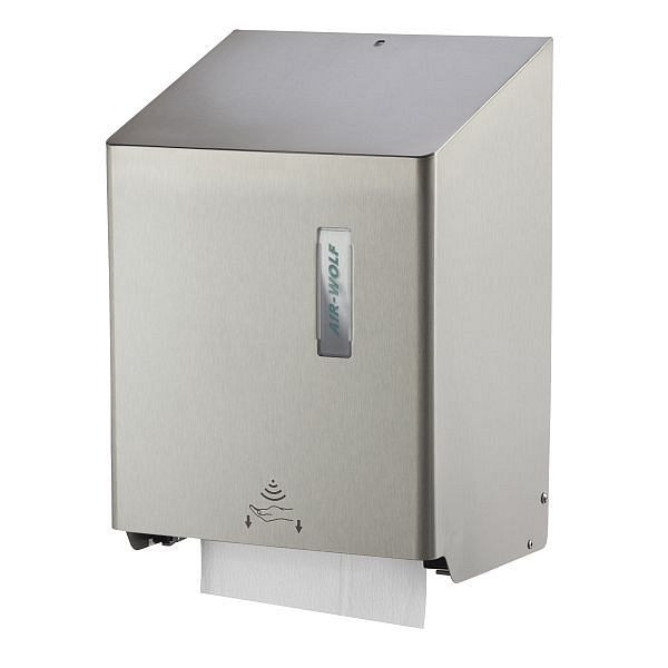 Air Wolf automatische handdoekroldispenser, Omega-serie, H x B x D: 406 x 278 x 211 mm, gecoat roestvrij staal, 29-024