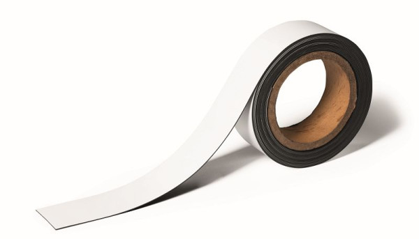 ODOLNÁ magnetická popisovací páska, 5 m x 40 mm, lze nařezat na libovolnou velikost, bílá, 170902