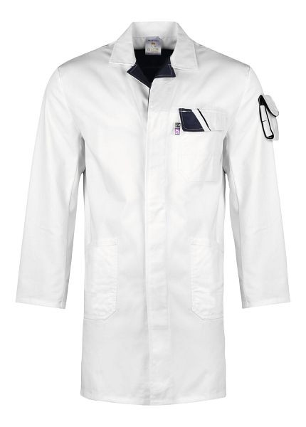 Płaszcz roboczy PKA, 260 g/m², biały/hydron niebieski, rozmiar: 42, opakowanie jednostkowe: 5 sztuk, BM26W-042