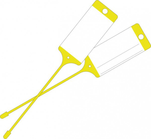 Eichner weerbestendig PP goederenlabel met neutraal tekstveld, geel, VE: 100 stuks, 9219-00777