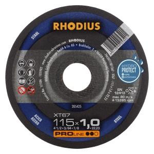 Rhodius PROline XT67 extra dunne doorslijpschijf, diameter [mm]: 115, dikte [mm]: 1, boring [mm]: 22.23, VE: 50 stuks, 205425