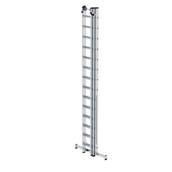 Munk Günzburger Steigtechnik multifunctionele ladder 3-delig met nivello® traverse 3x14 sporten, 033314