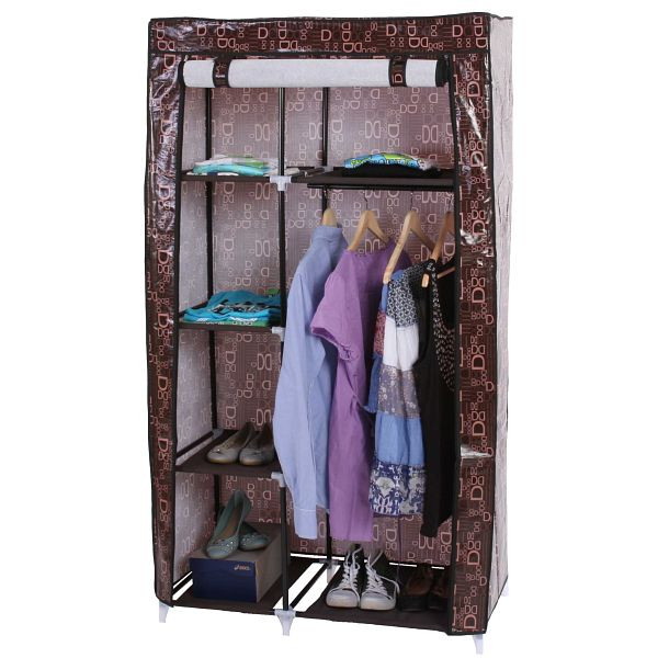 Mendler armário dobrável armário de acampamento armário de tecido guarda-roupa 163x89x43cm, 38267