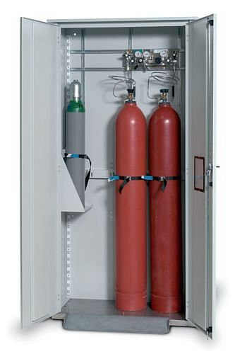 DENIOS flaskeholder til komprimeret gasflaskeskab LG, højdejusterbar, 117-059