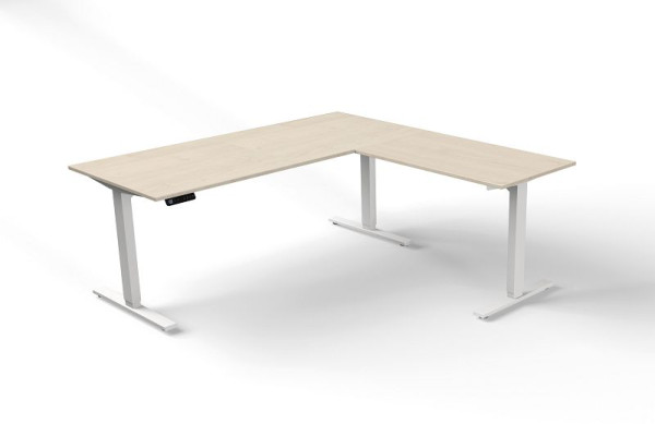 Stół do siedzenia/stojący Kerkmann szer. 1800 x gł. 800 mm z elementami dodatkowymi, elektrycznie regulowana wysokość od 720-1200 mm, ruch 3, kolor: klon, 10382350