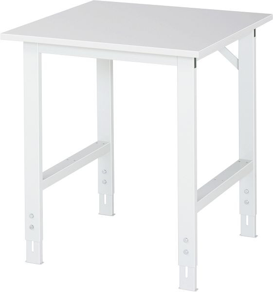 Pracovní stůl řady RAU Tom (6030) - výškově stavitelný, melaminová deska, 750x760-1080x800 mm, 06-625M80-07.12