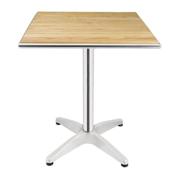 Bolero čtvercový stůl jasan dřevo 1 noha 60cm, U430