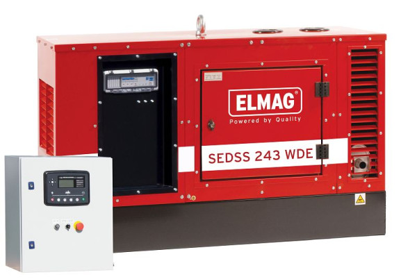 ELMAG hätävoiman täydellinen paketti SEDSS 243WDE-ASS DIESEL-generaattorilla KUBOTA V1505 -moottorilla, 00549