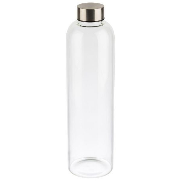 Láhev na pití APS, 7,5 x 7,5, výška 28,5 cm, Ø 7,5 cm, 1 litr, sklo, transparentní, 66909
