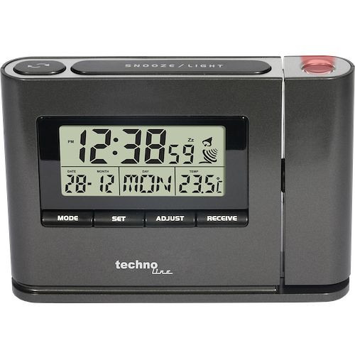 Relógio despertador Technoline com projeção, dimensões: 129 x 92 x 34 mm, WT 519