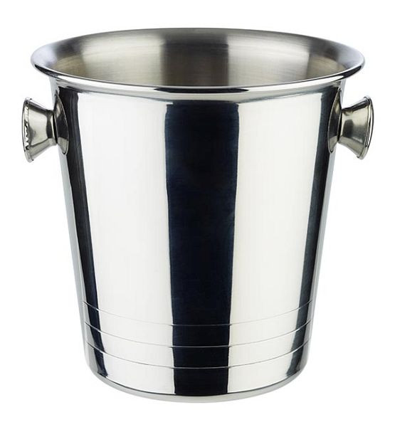 Mini balde de gelo / refrigerador de champanhe APS, Ø 13 cm, altura: 13 cm, aço inoxidável, volume: 1,0 litros, 36004