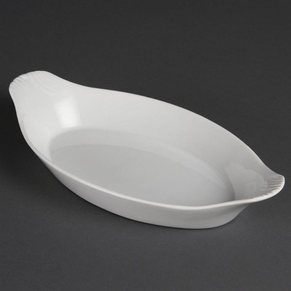 Olympia Whiteware πιάτα γκρατέν οβάλ λευκά 28,9 x 16,6 cm, PU: 6 τεμάχια, Π411