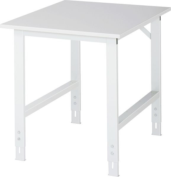Pracovní stůl řady RAU Tom (6030) - výškově stavitelný, melaminová deska, 750x760-1080x1000 mm, 06-625M10-07.12