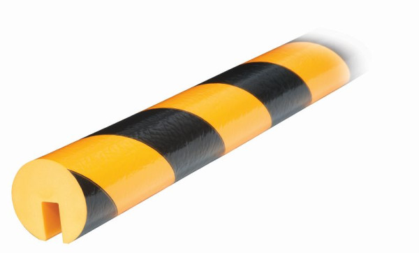 Knuffin reunasuoja, varoitus- ja suojaprofiili tyyppi B, keltainen/musta, 1 metri, PB-10011