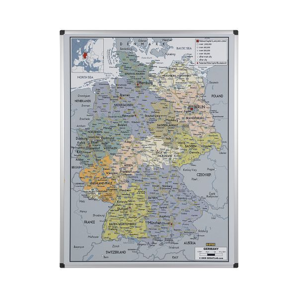 Bi-Office Maya Magnetyczna mapa Niemiec 120x90cm, MAP0101002