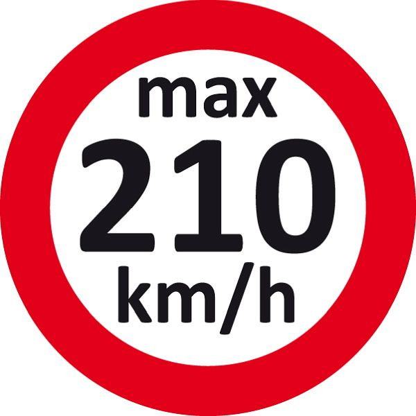 Eichner snelheidssticker, 210 km/u, VE: 100 stuks, 9240-00005