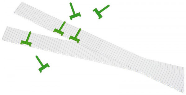 Eichner planningssignalen voor insteekprintplaat, smal, groen, VE: 50 stuks, 9085-00064