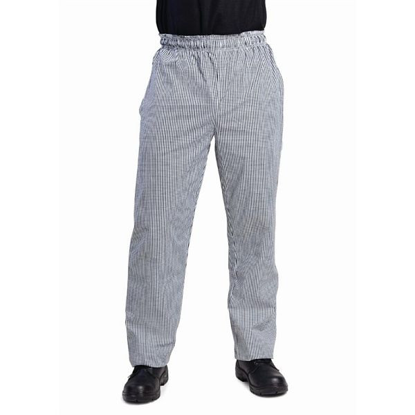 Pantaloni de bucatar unisex Whites Vegas negru alb carouri M, DL712-M