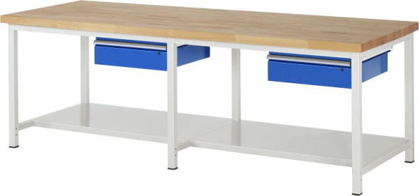 Pracovní stůl RAU série 8000 - model 8001A6, Š2500 x H900 x V840 mm, 03-8001A6-259B4S.11