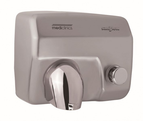 Secador de mãos All Care Mediclinics com botão de pressão em aço inoxidável, 12220