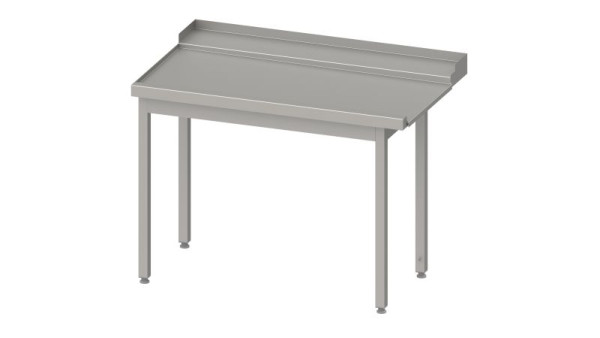 Stalgast tyhjennyspöytä, koriohjain kaltevuudella, ilman pohjahyllyä 800x750x880mm, asennuspuoli vasen, pystysuoralla, hitsattu, VAL08710LA