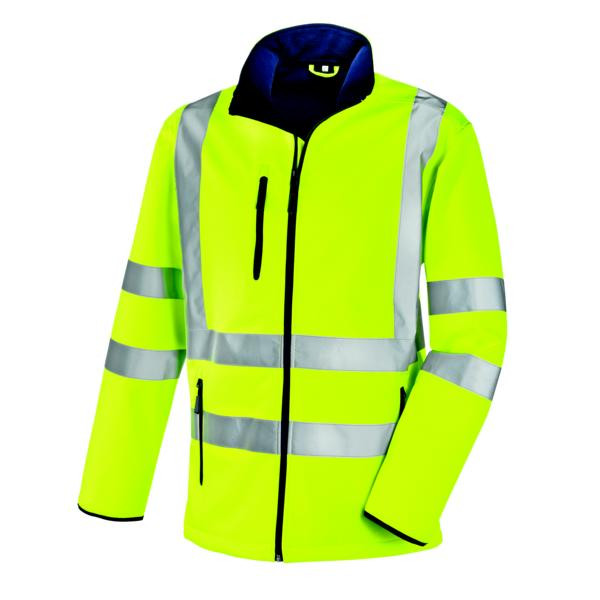 teXXor jól látható softshell kabát NIAGARA, méret: XL, szín: élénksárga, 10 db, 4103-XL