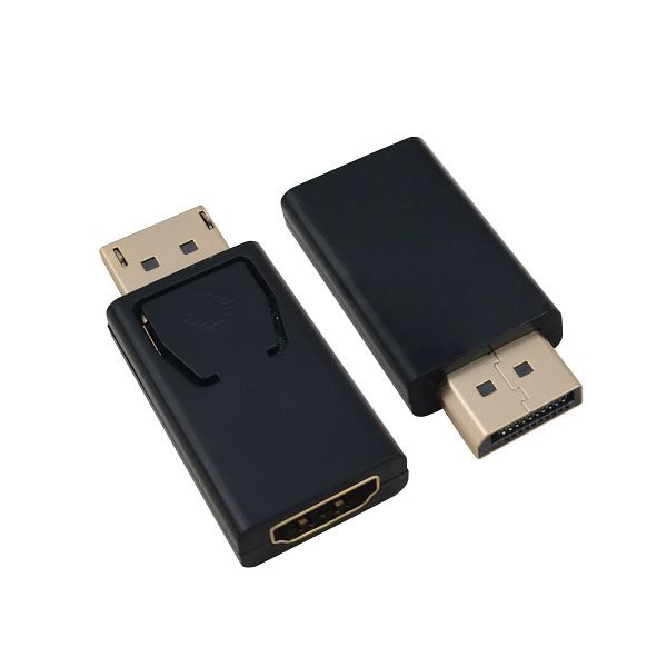 Adaptor Helos placat cu aur, mufă DisplayPort/priză HDMI, negru, 288466