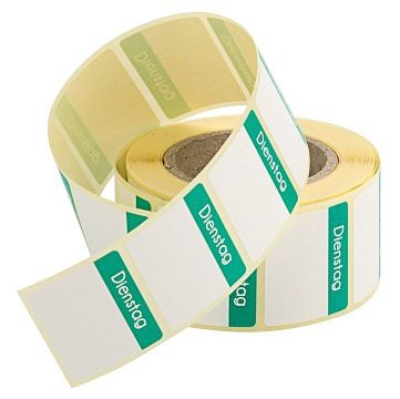Contacto Tuesday Green Labels, PU: 500 unidades em rolo, 4371/052