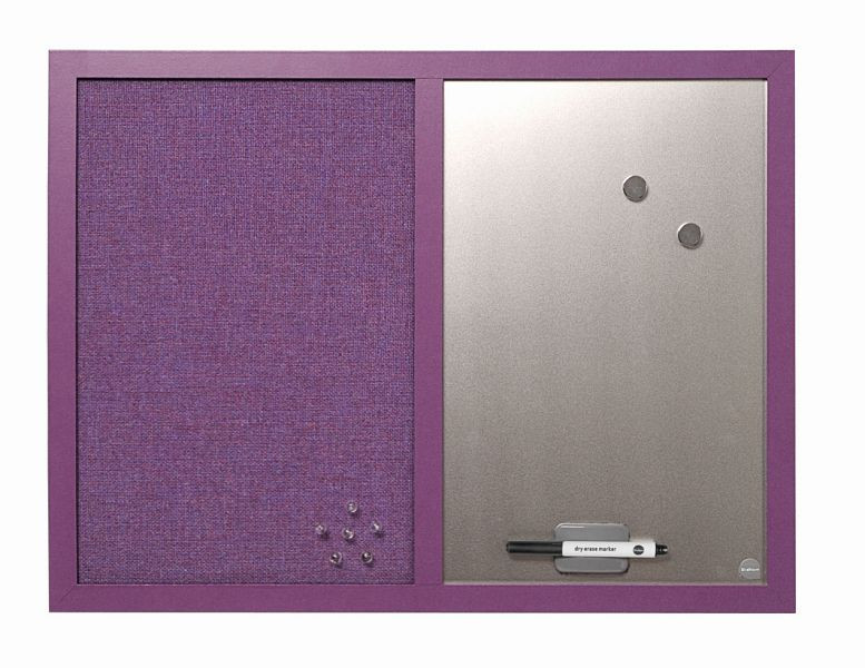Bi-Office kombinationstavle violet, filtoverflade og stål 60x45cm, MX04330418