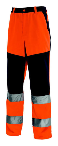 calças teXXor de alta visibilidade ROCHESTER, tamanho: 60, cor: laranja brilhante/marinho, embalagem de 10, 4355-60