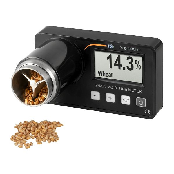 PCE Instruments anyagvizsgáló készülék szemnedvességmérő 15 féle gabonához, PCE-GMM 10
