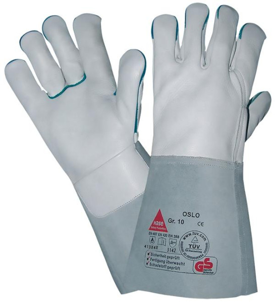Hase Safety OSLO, 5-warstwowe rękawice ochronne dla spawaczy, rozmiar: 10, opakowanie jednostkowe: 6 par, 100500-10