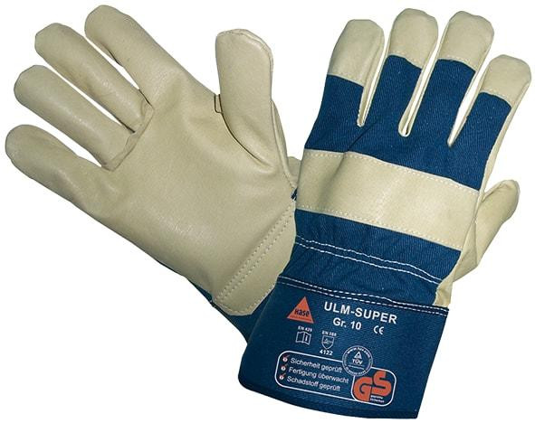 Hase Safety ULM - SUPER, pięcioramienne rękawice ochronne ze skóry licowej, rozmiar: 6, opakowanie jednostkowe: 12 par, 205200-6