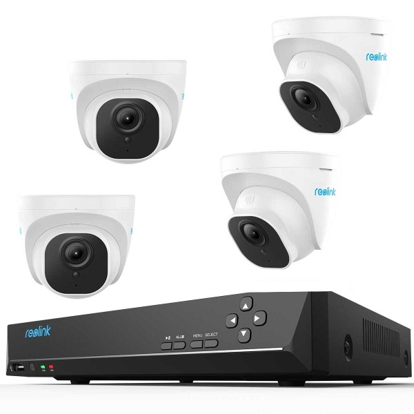 Reolink NVS8-5KD4-A 5K 10MP 8CH PoE komplet videoovervågningssæt med registrering af mennesker og køretøjer, rl5kd4