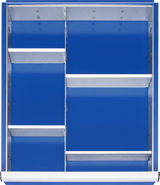 RAU elosztási tartomány, 180-360 mm fiókmagassághoz, 1 elválasztó és 4 dugaszolható panel, 09-200-14