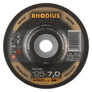 Rhodius PROline RS38 slijpschijf, diameter [mm]: 125, dikte [mm]: 7, boring [mm]: 22.23, VE: 25 stuks, 200451