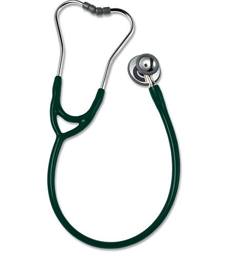 ERKA stetoskop pro dospělé s měkkými náušníky, 2 strany membrány (konvexní membrána), dvoukanálková trubice Finesse², barva: tmavě zelená, 535.00055