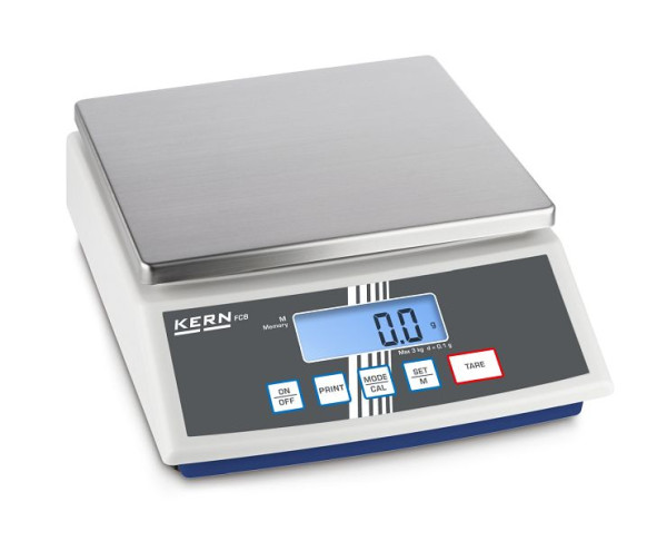 Faixa de pesagem da balança de bancada Kern 30000 g, legibilidade 1 g, linearidade ± 3 g, área de pesagem 253×227 mm, FCB 30K1
