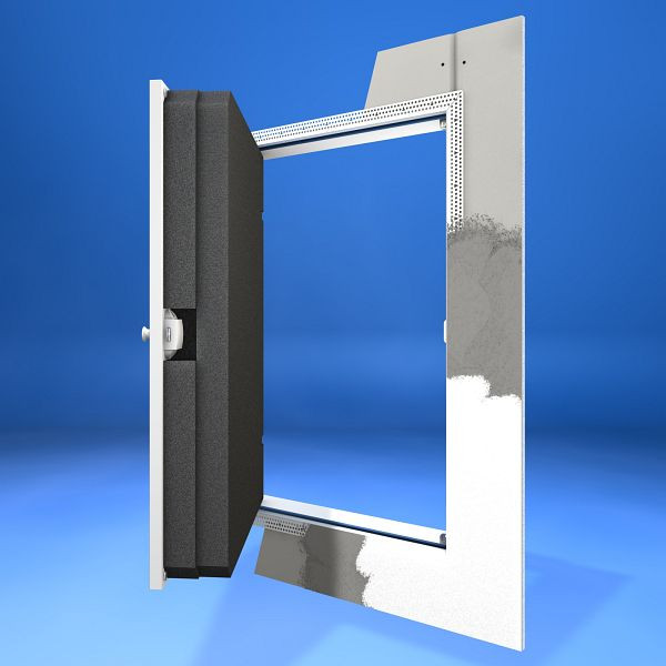 Wellhöfer kniehoge deur gelijk met de muur met PushLock sluiting en 4D thermische isolatie, muuropening 70 x 100 cm, 508