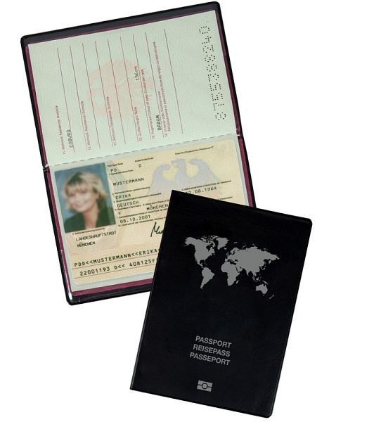 Eichner paspoorthoes van PVC-folie, zwart, 9707-00232