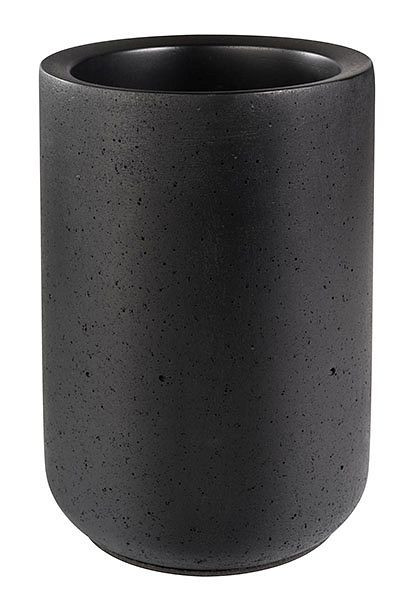 APS pullonjäähdytin -ELEMENT BLACK-, ulko-Ø 12 cm, korkeus: 19 cm, betoni, musta, sisähalkaisija 10 cm, 0,7 - 1,5 litran pulloihin, 36099